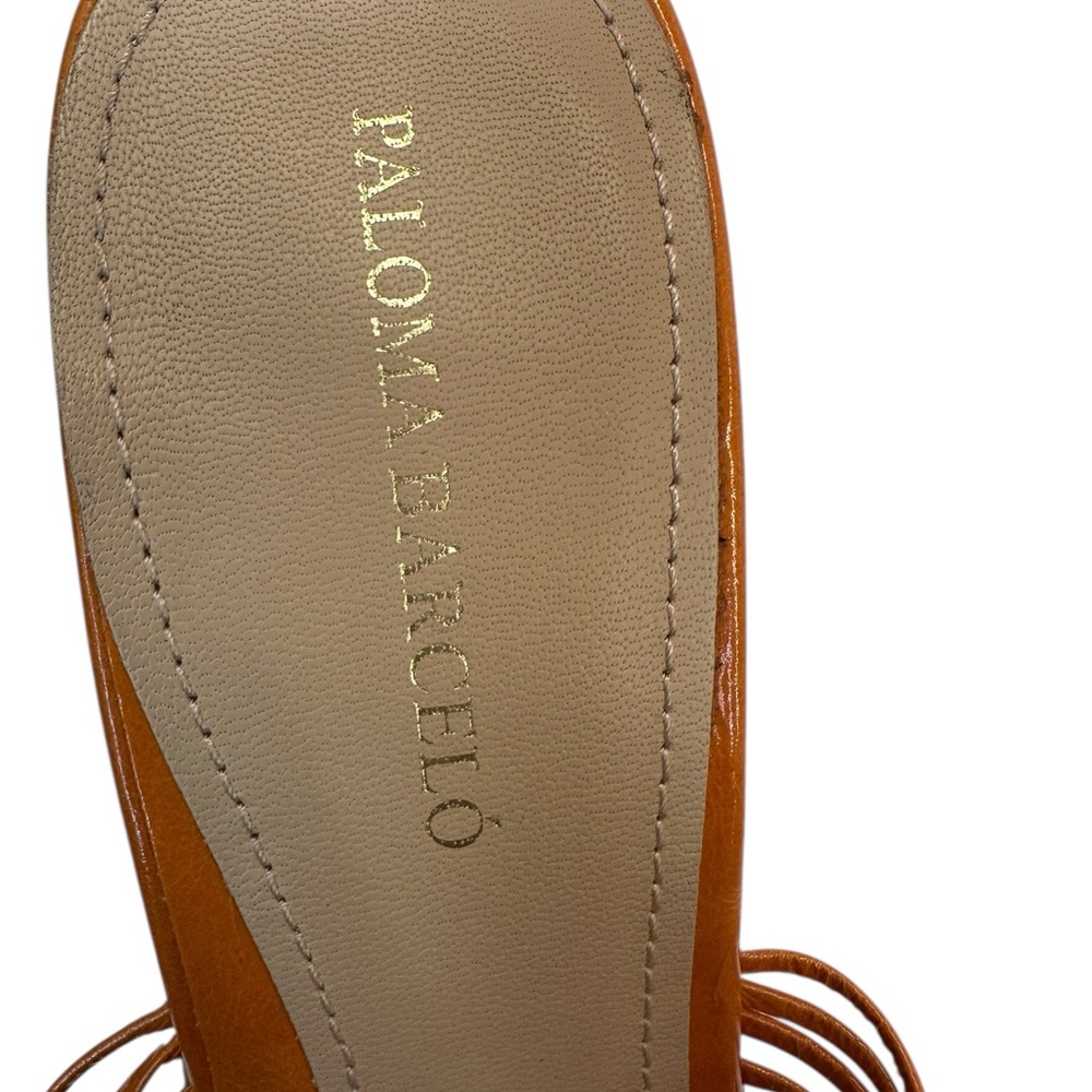 Paloma Barcel Susana Raffia Orange Woven Rope-Platform Mules Eu40/Us9 — image 7 of 8